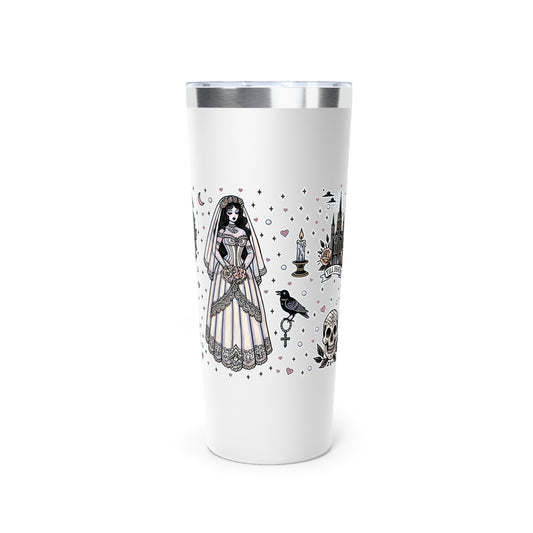 “Bride” Copper Vacuum Insulated Tumbler – 22oz — cold-hearted, hot-blooded, and ready to say I brew 💍🔥🥂🖤