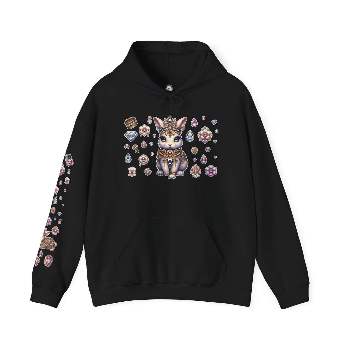 "Jeweled Bunny" Unisex Heavy Blend™ Hooded Sweatshirt