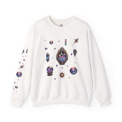 “Crystal Gem” Unisex Heavy Blend™ Crewneck Sweatshirt — soft, strong, and sparkling 💎🌌🖤