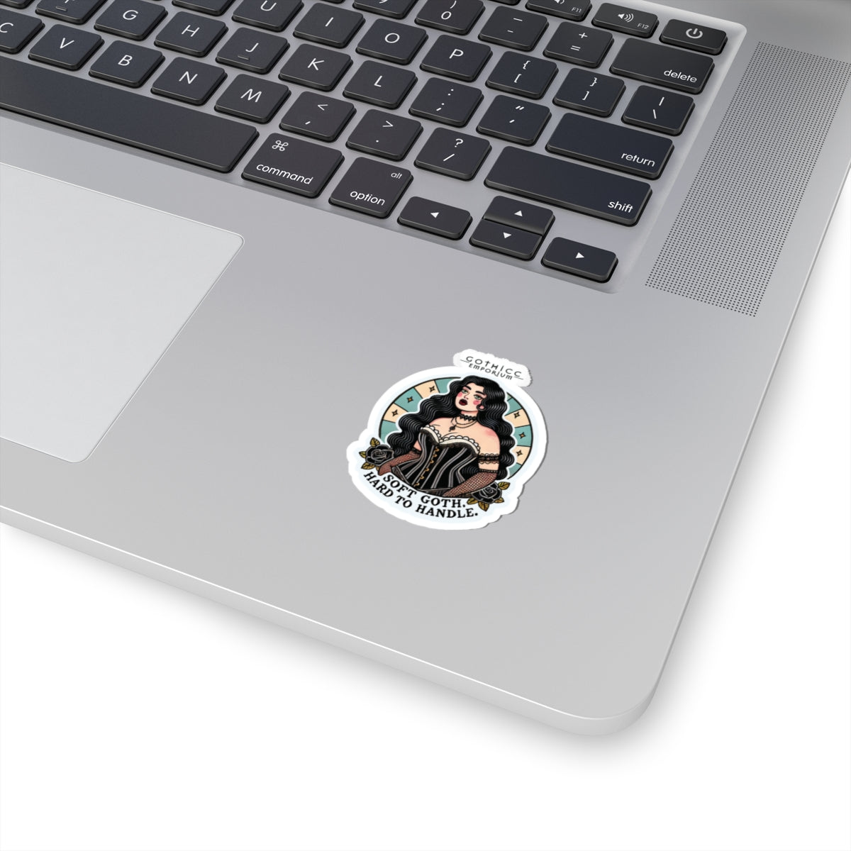 “Soft Goth” Kiss-Cut Sticker — delicate doom with a dreamy edge 🌸🖤🕯️✨