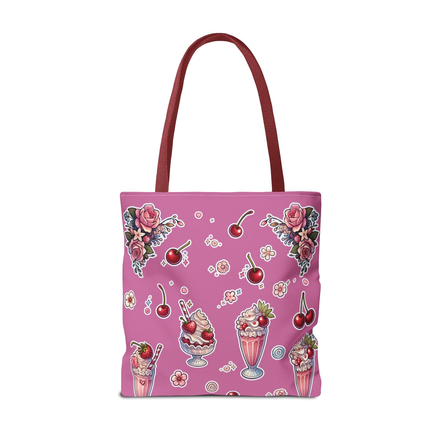 🖤“Milkshake Cow” Tote Bag in Pink — thicc, sweet, and built to carry drama 🐄🛍️🍓