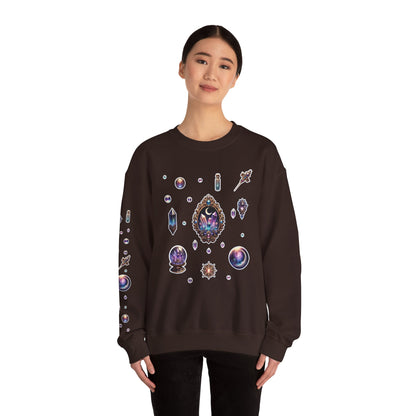 “Crystal Gem” Unisex Heavy Blend™ Crewneck Sweatshirt — soft, strong, and sparkling 💎🌌🖤