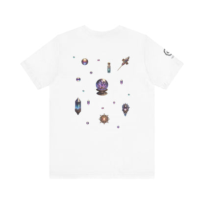 “Crystal Gem” Unisex Jersey Short Sleeve Tee — smooth, sharp, and charged with cosmic energy 💎🌌🖤