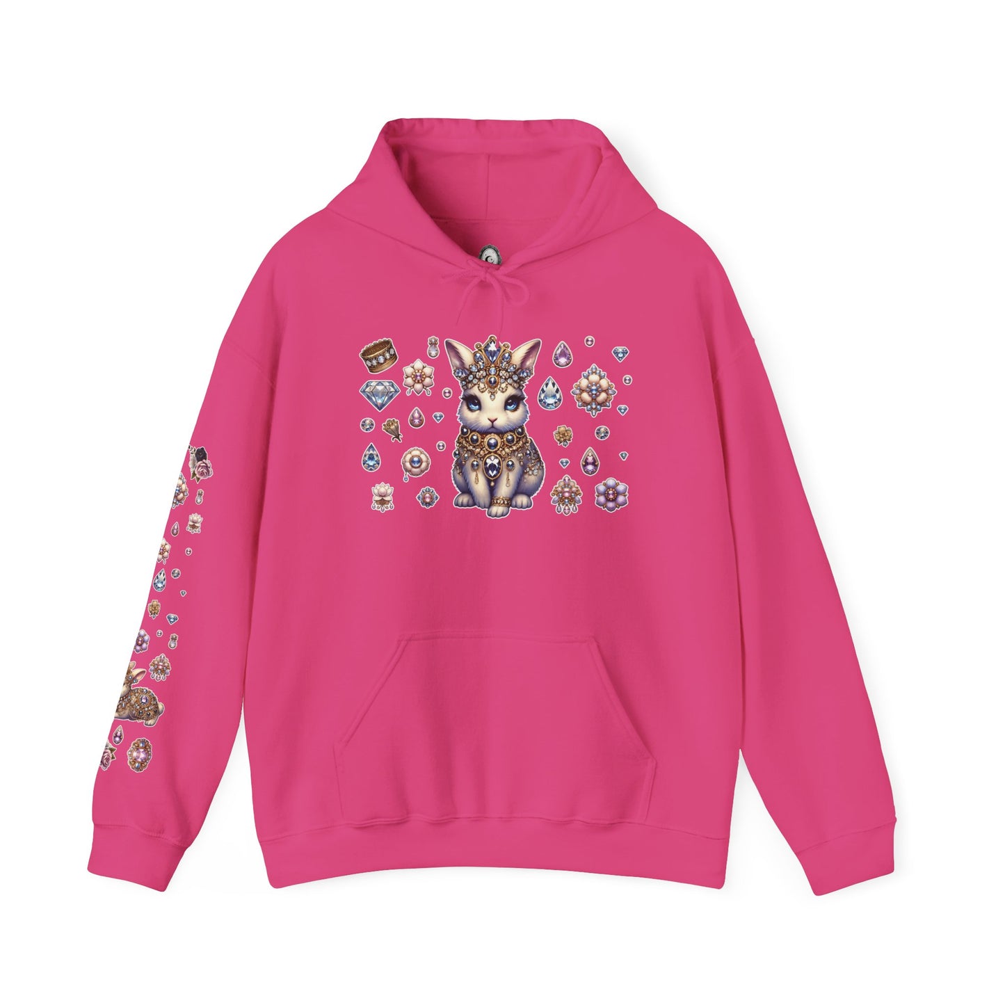 "Jeweled Bunny" Unisex Heavy Blend™ Hooded Sweatshirt