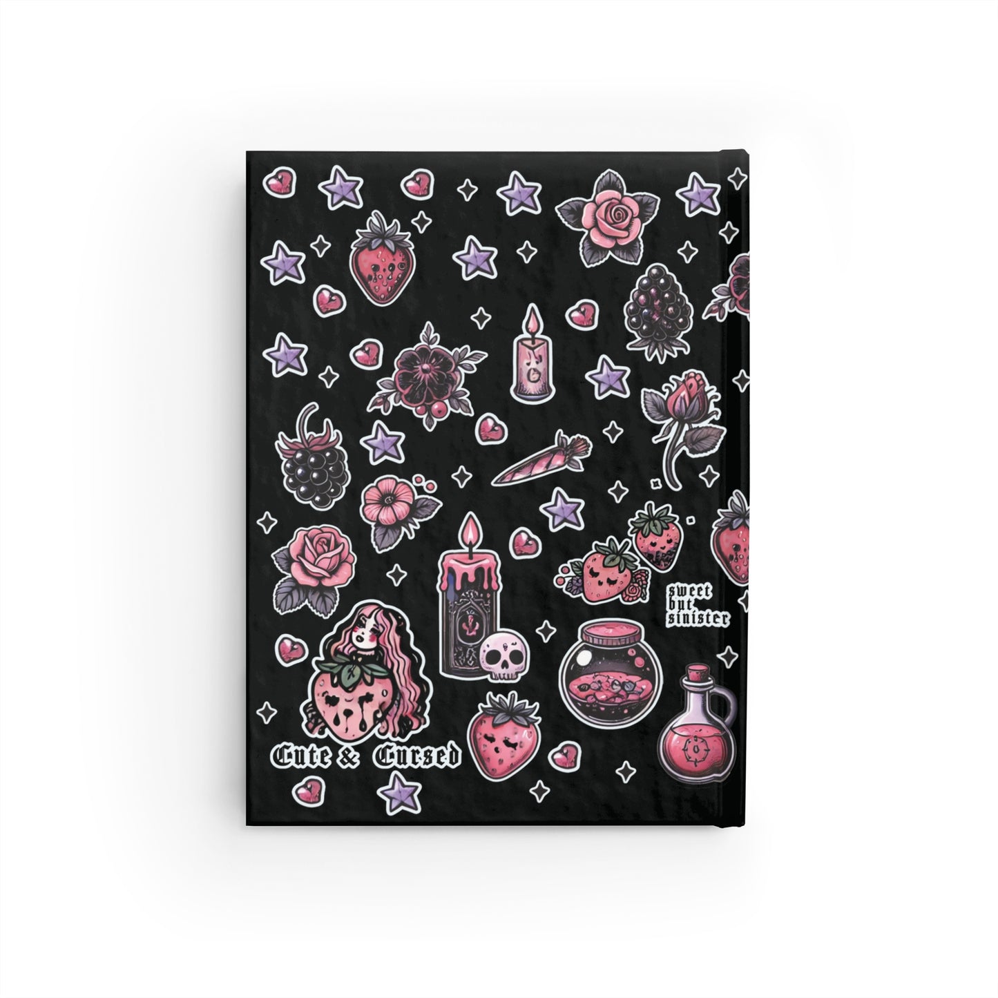"Berry Bewitched" Journal in black- Blank