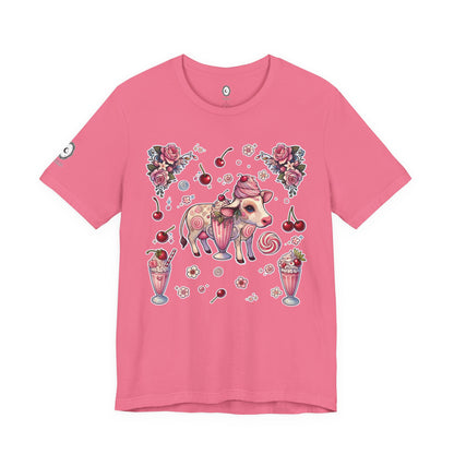 “Milkshake Cow” Unisex Jersey Short Sleeve Tee — soft, sassy, and sweet enough to spill 🐄🥤💅🖤
