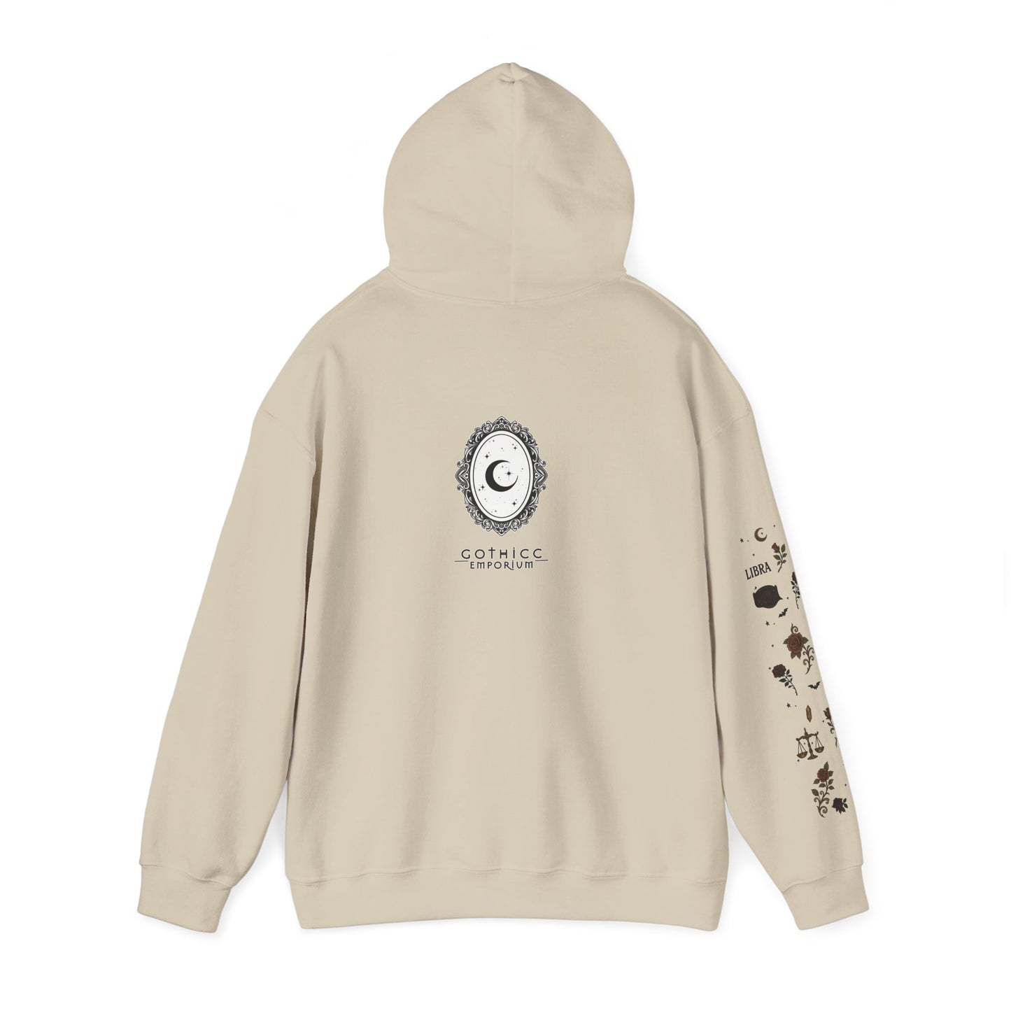 “Libra” Unisex Heavy Blend™ Hooded Sweatshirt — balanced, bold, and serving celestial symmetry♎🖤⚖️✨