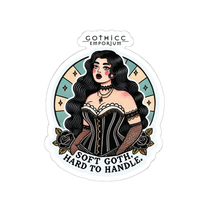 “Soft Goth” Kiss-Cut Sticker — delicate doom with a dreamy edge 🌸🖤🕯️✨