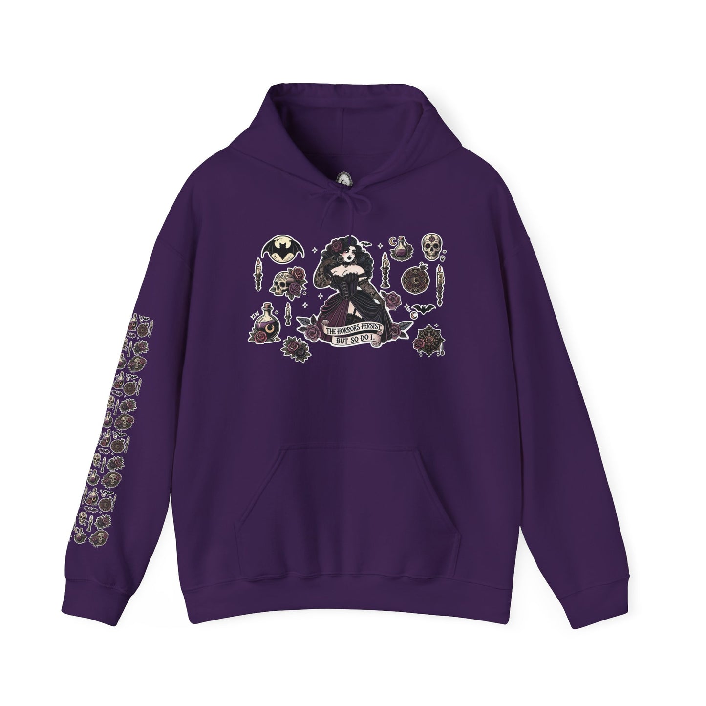 "The Horrors Persist" Unisex Heavy Blend™ Hooded Sweatshirt