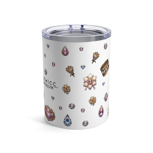 “Jeweled Bunny” Tumbler – 10oz — sweet, sparkly, and built for bold sips 🐰💅💎🖤