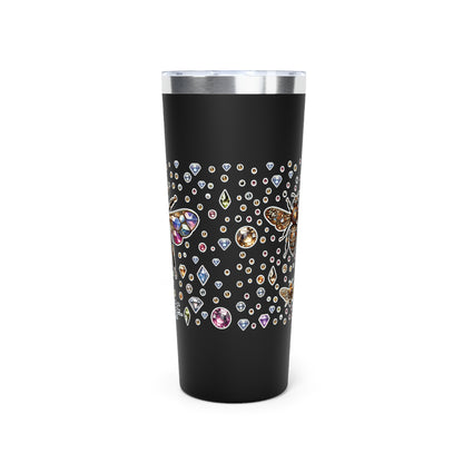 “BEEJEWEL” Copper Vacuum Insulated Tumbler – 22oz — sweet heat, sharp edge, and ready to sting 🐝🥤💎🖤