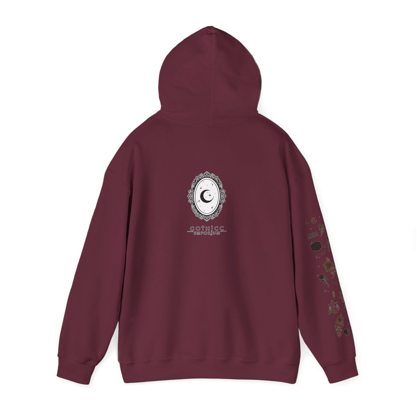 “Libra” Unisex Heavy Blend™ Hooded Sweatshirt — balanced, bold, and serving celestial symmetry♎🖤⚖️✨