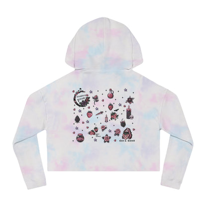 🍓“Berry Bewitched” Cropped Hooded Sweatshirt — juicy, hexed, and laced with dark sweetness 🔮🖤✨