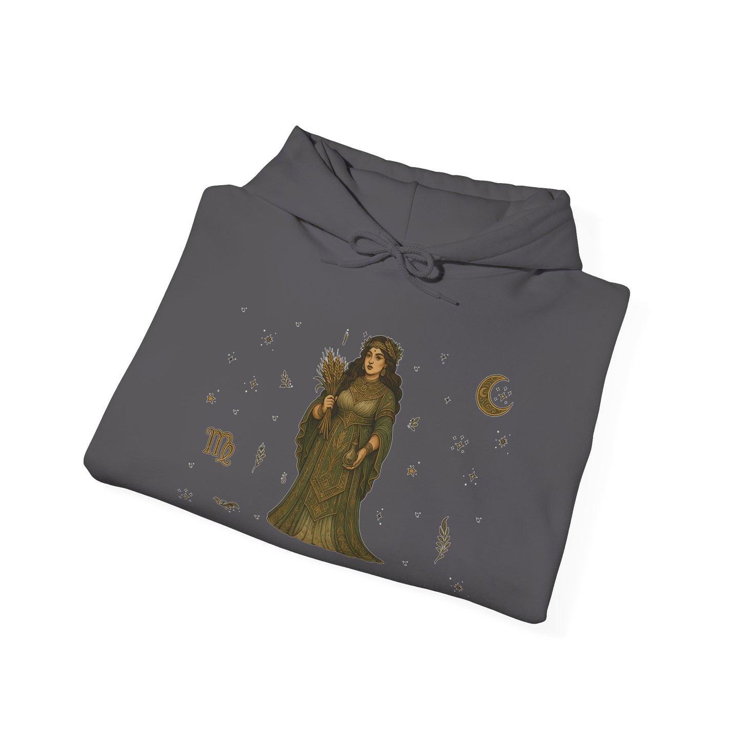 “Virgo” Unisex Heavy Blend™ Hooded Sweatshirt — organized, observant, and witchy in the best way ♍🖤✨