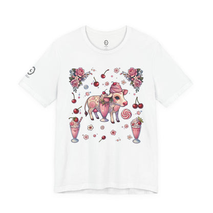 “Milkshake Cow” Unisex Jersey Short Sleeve Tee — soft, sassy, and sweet enough to spill 🐄🥤💅🖤