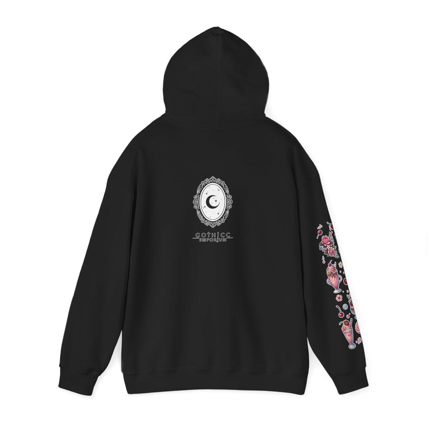 🐄🍓"Milkshake Cow” Unisex Heavy Blend™ Hooded Sweatshirt — sweet, thick, and unapologetically mooo-dy 🐄🍓🖤✨