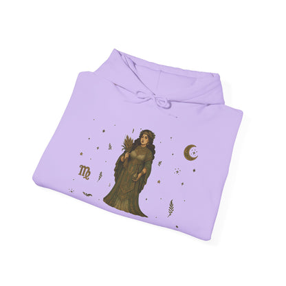 “Virgo” Unisex Heavy Blend™ Hooded Sweatshirt — organized, observant, and witchy in the best way ♍🖤✨