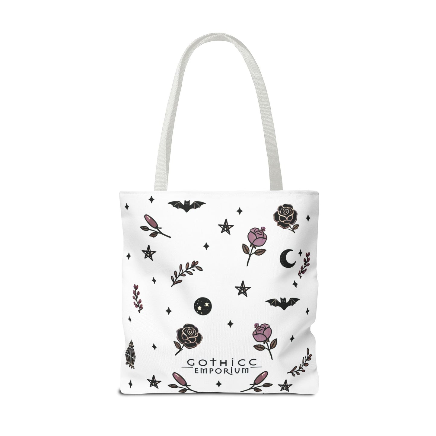 🧹 “Thicc Witchyy” Tote Bag – White (18x18)