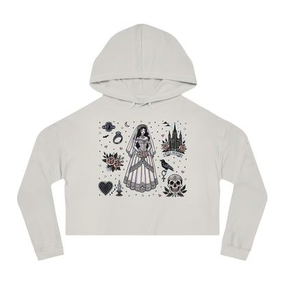 "Bride" Cropped Hooded Sweatshirt