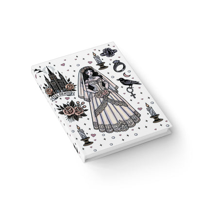 "Bride" Journal in White- Blank