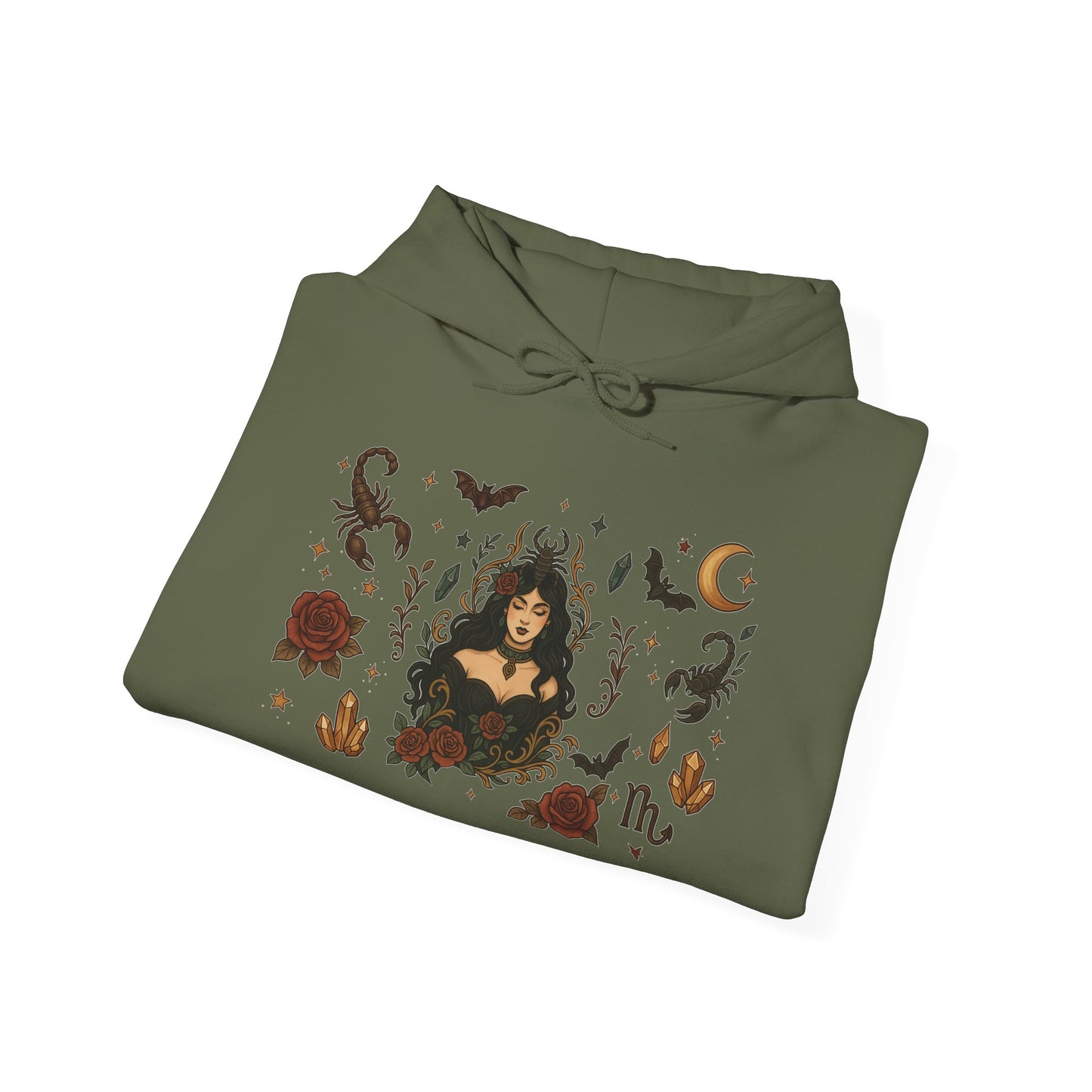 “Scorpio” Unisex Heavy Blend™ Hooded Sweatshirt — magnetic, mysterious, and deadly chic ♏🖤🦂
