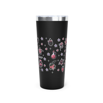 “Berry Bewitched” Copper Vacuum Insulated Tumbler – 22oz — sweetly cursed, sipped with power 🍓🌙🔥🖤
