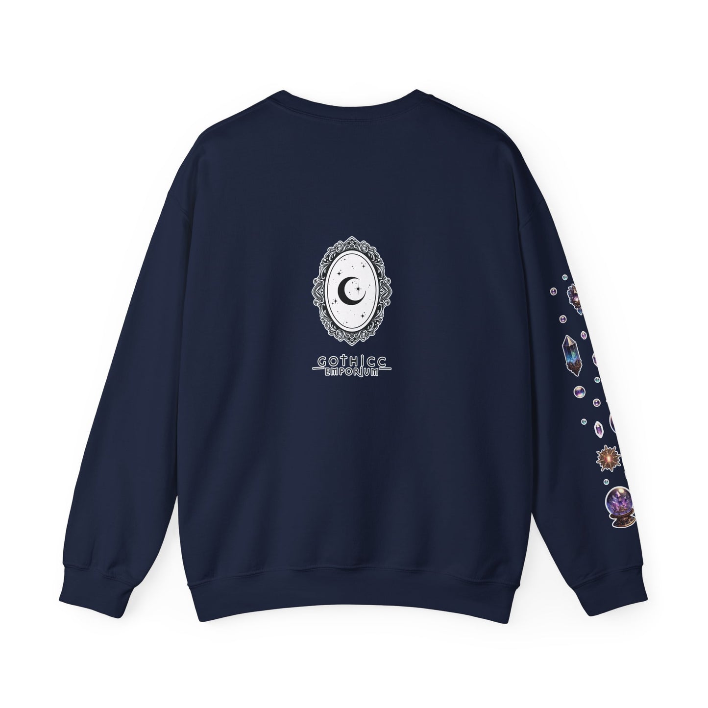 “Crystal Gem” Unisex Heavy Blend™ Crewneck Sweatshirt — soft, strong, and sparkling 💎🌌🖤