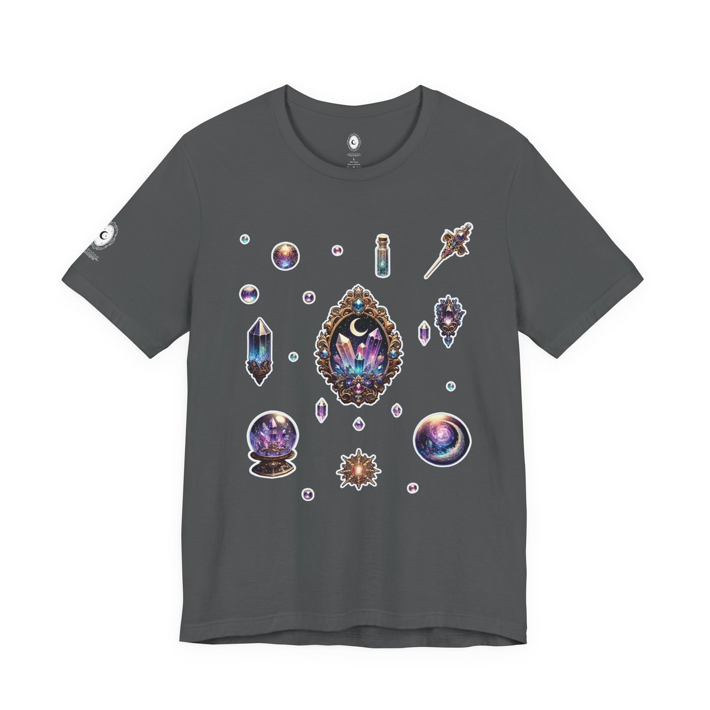“Crystal Gem” Unisex Jersey Short Sleeve Tee — smooth, sharp, and charged with cosmic energy 💎🌌🖤