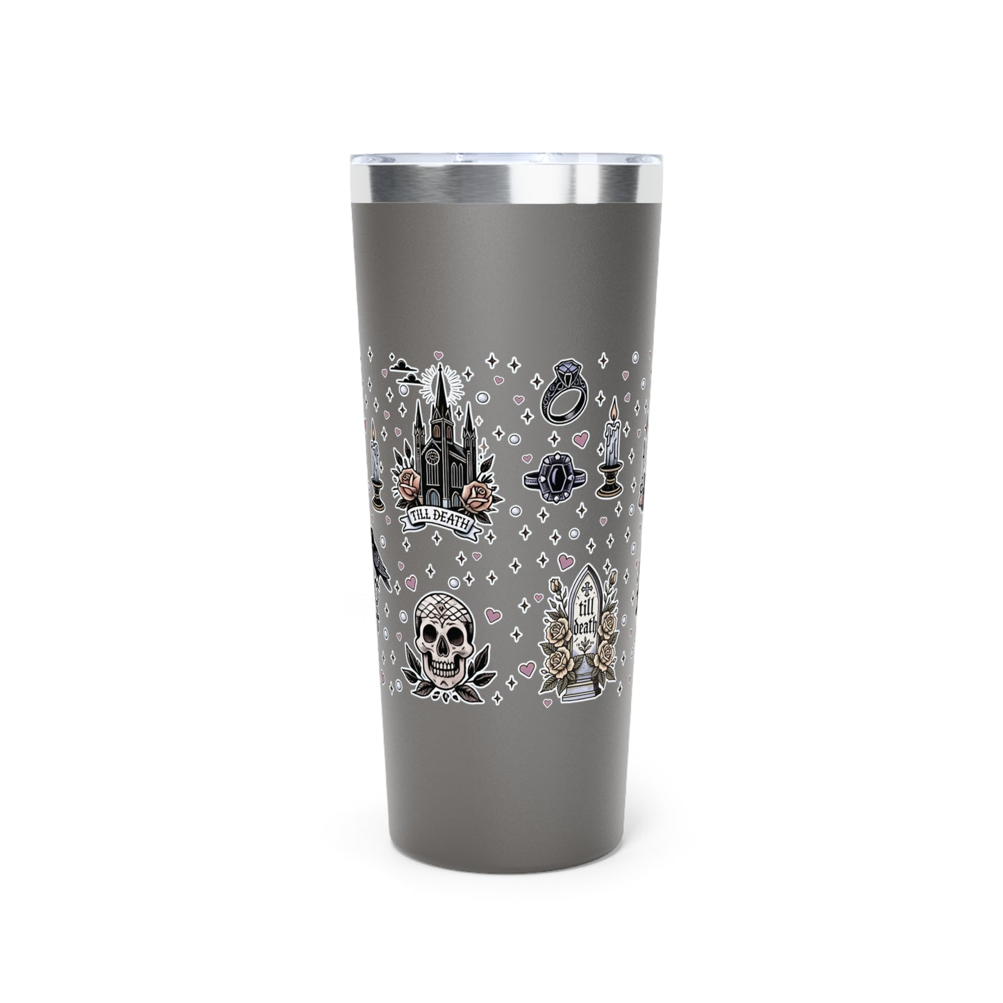 “Bride” Copper Vacuum Insulated Tumbler – 22oz — cold-hearted, hot-blooded, and ready to say I brew 💍🔥🥂🖤