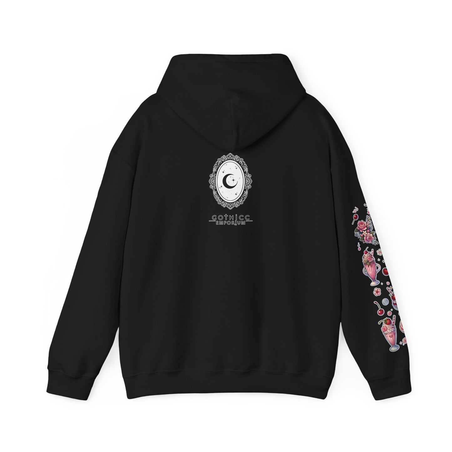 🐄🍓"Milkshake Cow” Unisex Heavy Blend™ Hooded Sweatshirt — sweet, thick, and unapologetically mooo-dy 🐄🍓🖤✨