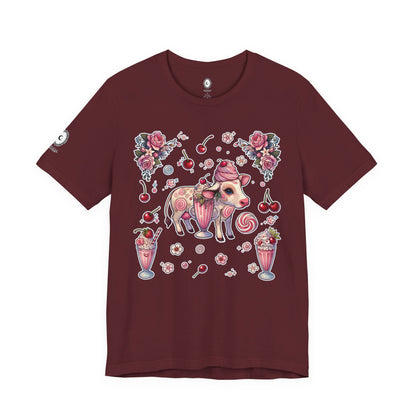 “Milkshake Cow” Unisex Jersey Short Sleeve Tee — soft, sassy, and sweet enough to spill 🐄🥤💅🖤