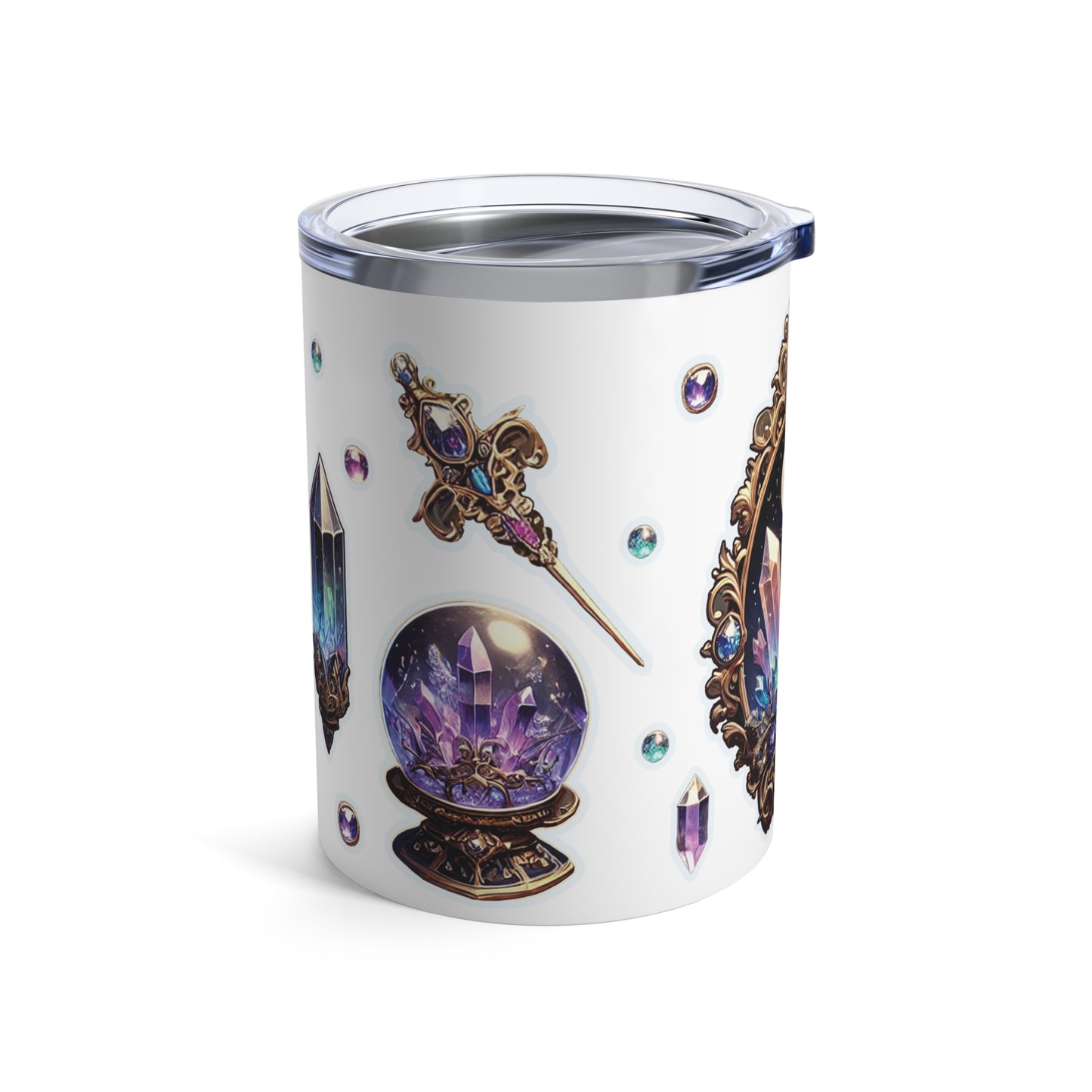 “Crystal Gem” Tumbler – 10oz — radiant, resilient, and ready to recharge 💎☕🌌🖤
