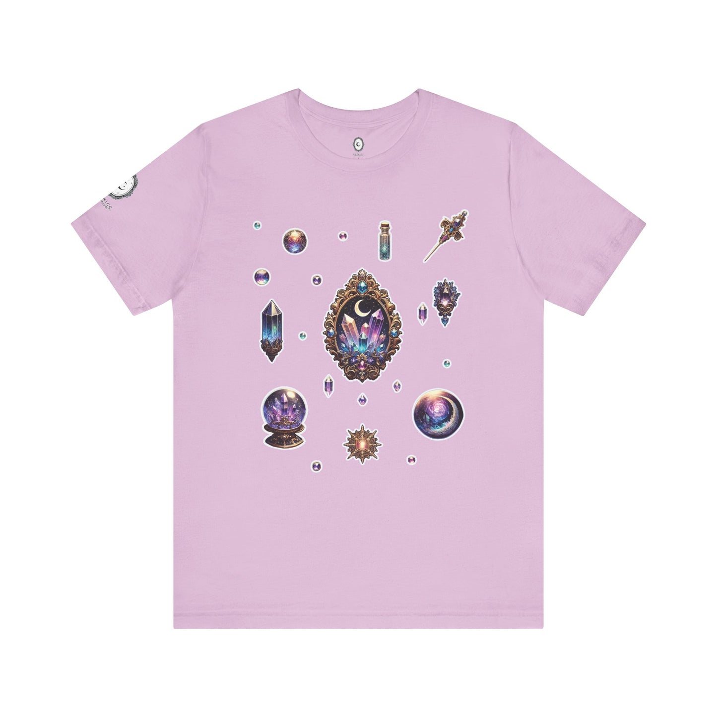 “Crystal Gem” Unisex Jersey Short Sleeve Tee — smooth, sharp, and charged with cosmic energy 💎🌌🖤