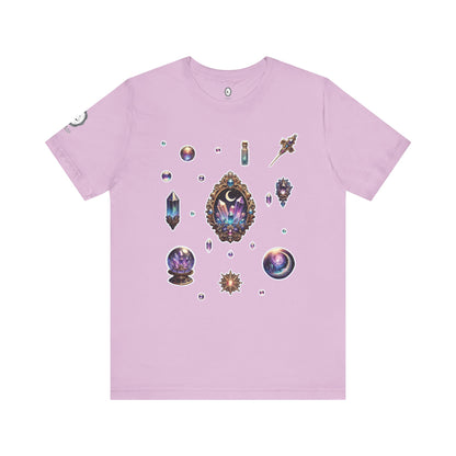 “Crystal Gem” Unisex Jersey Short Sleeve Tee — smooth, sharp, and charged with cosmic energy 💎🌌🖤