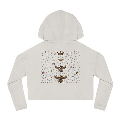 🐝“BEEJEWEL” Cropped Hooded Sweatshirt — sweet like nectar, stung with style 🖤💎