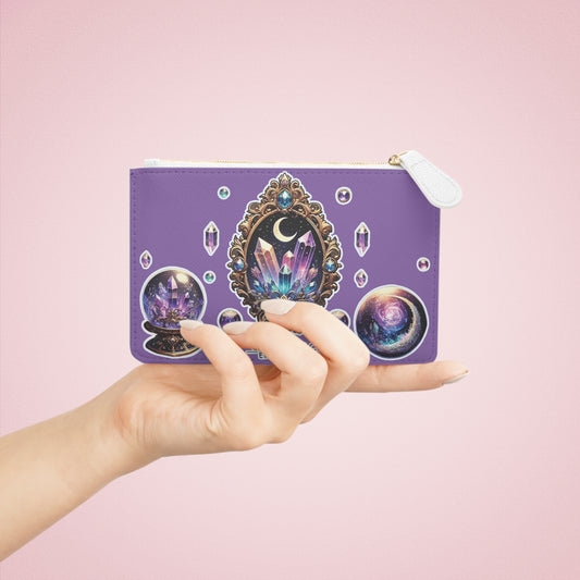"Crystal Gem" Mini Clutch Bag in purple