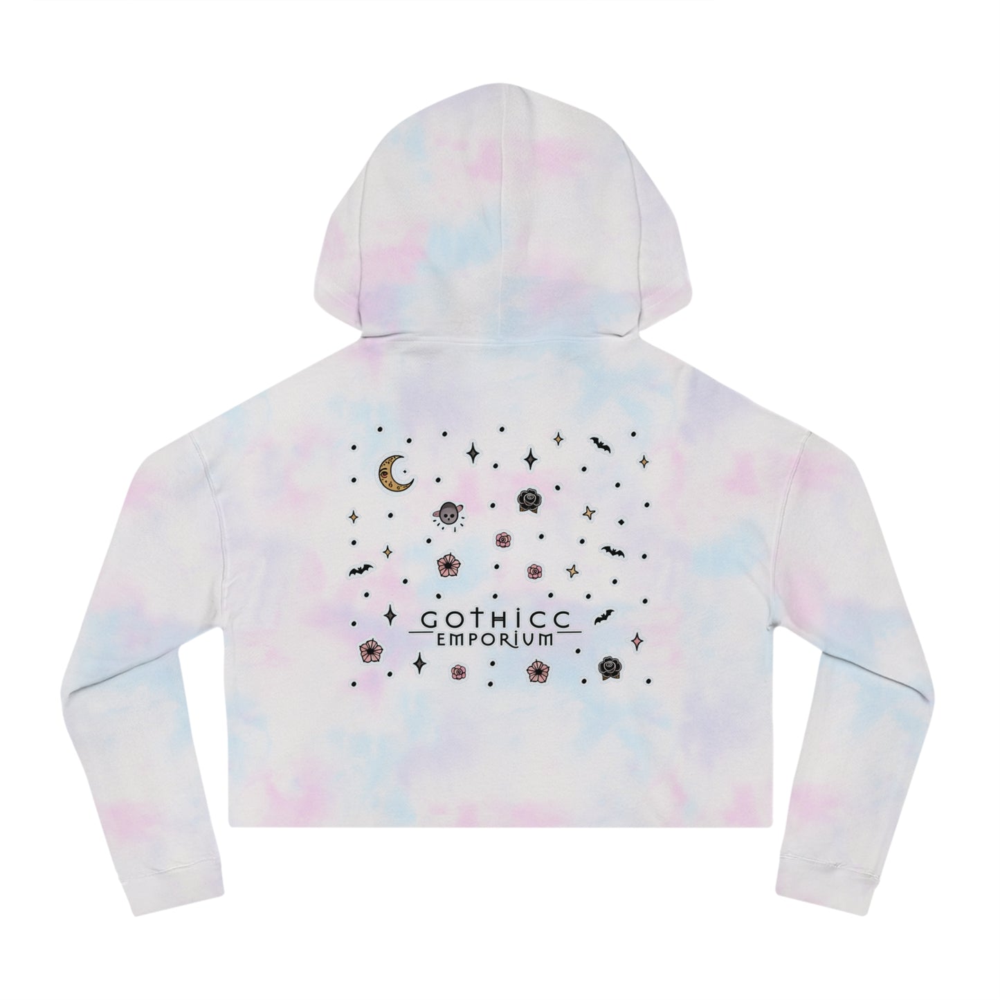“Soft Goth” Cropped Hooded Sweatshirt — tender, toxic, and softly unbothered 🖤🌫️🕸️✨