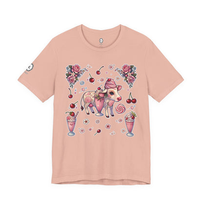 “Milkshake Cow” Unisex Jersey Short Sleeve Tee — soft, sassy, and sweet enough to spill 🐄🥤💅🖤
