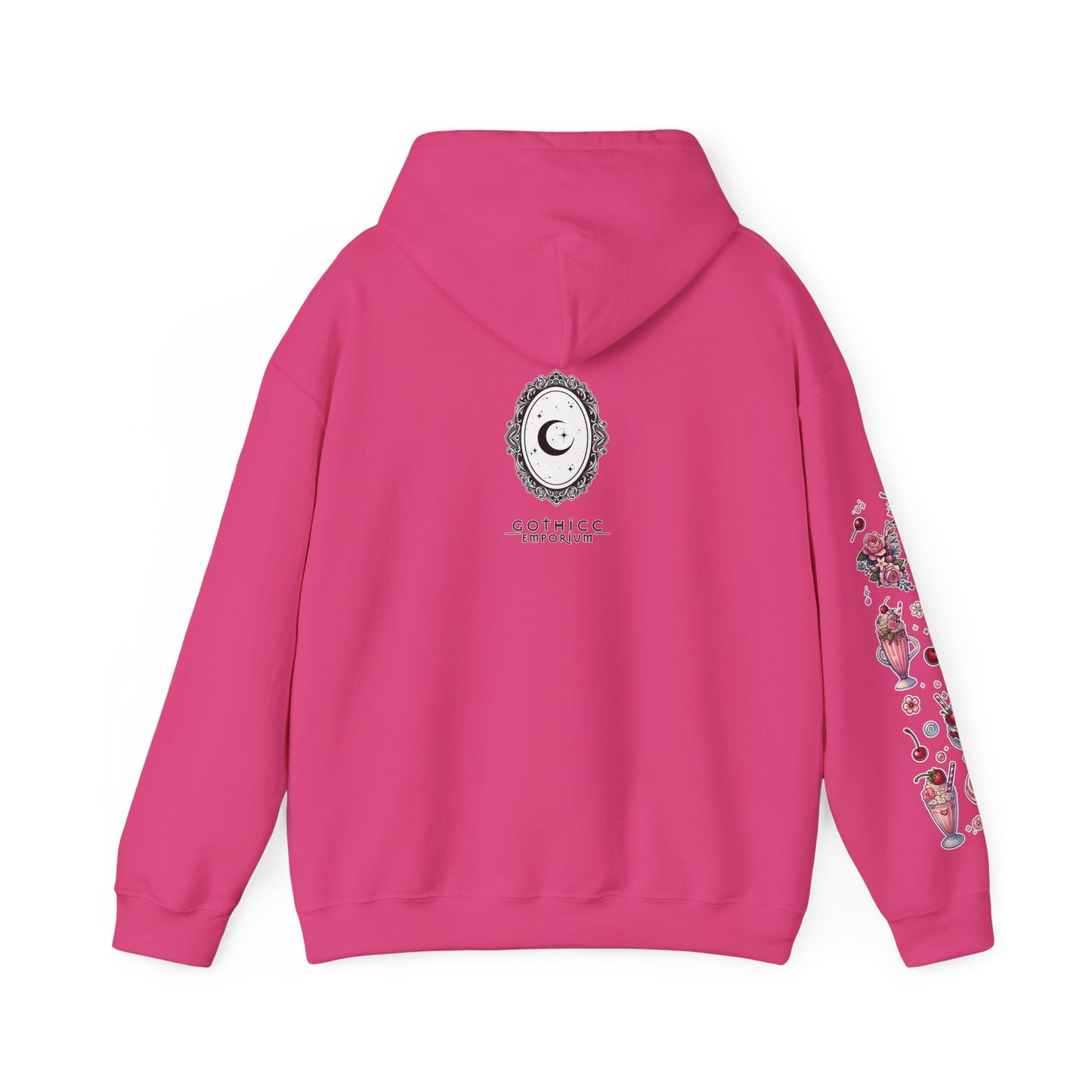 🐄🍓"Milkshake Cow” Unisex Heavy Blend™ Hooded Sweatshirt — sweet, thick, and unapologetically mooo-dy 🐄🍓🖤✨