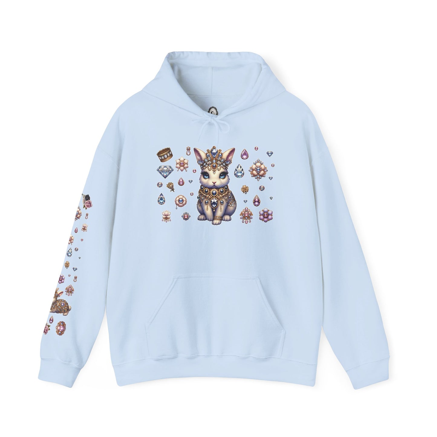 "Jeweled Bunny" Unisex Heavy Blend™ Hooded Sweatshirt