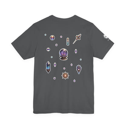“Crystal Gem” Unisex Jersey Short Sleeve Tee — smooth, sharp, and charged with cosmic energy 💎🌌🖤