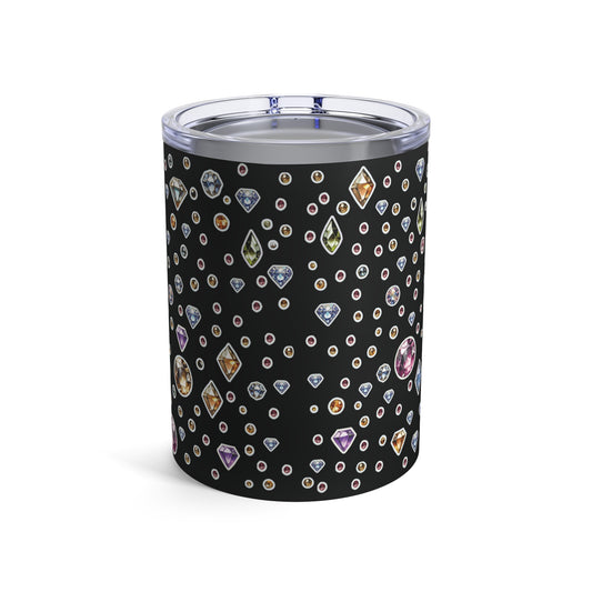 “BEEJEWEL” Tumbler – 10oz in Black — sweet like nectar, sharp like truth 🐝✨💎