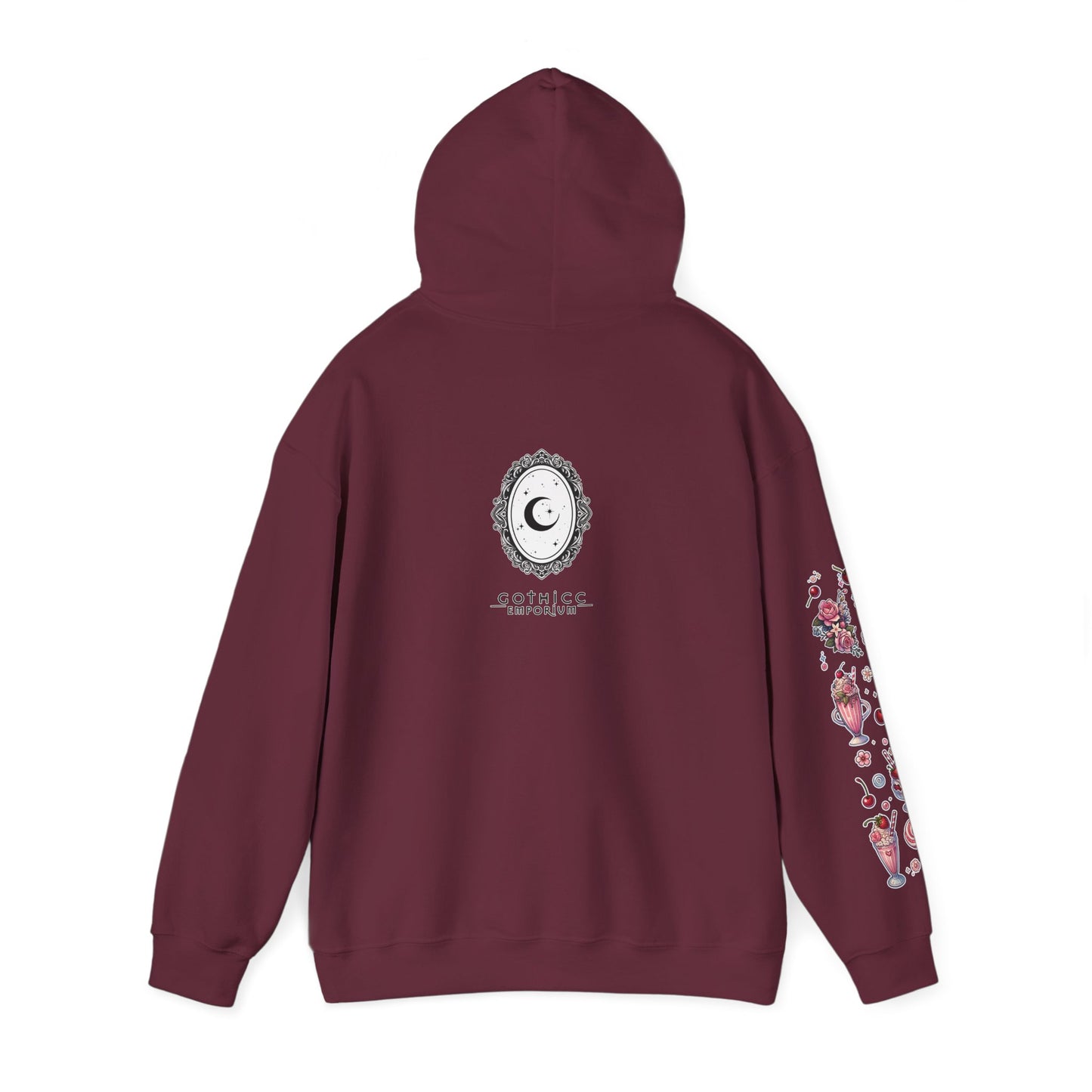 🐄🍓"Milkshake Cow” Unisex Heavy Blend™ Hooded Sweatshirt — sweet, thick, and unapologetically mooo-dy 🐄🍓🖤✨