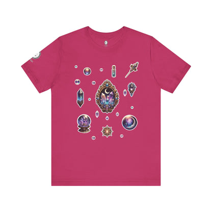 “Crystal Gem” Unisex Jersey Short Sleeve Tee — smooth, sharp, and charged with cosmic energy 💎🌌🖤