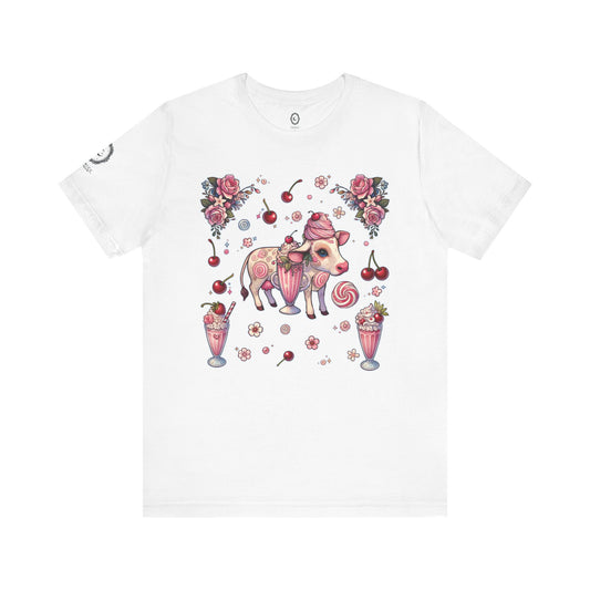 “Milkshake Cow” Unisex Jersey Short Sleeve Tee — soft, sassy, and sweet enough to spill 🐄🥤💅🖤