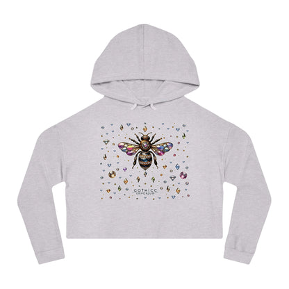 🐝“BEEJEWEL” Cropped Hooded Sweatshirt — sweet like nectar, stung with style 🖤💎