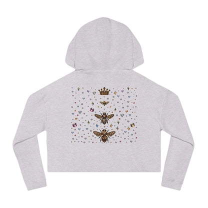 🐝“BEEJEWEL” Cropped Hooded Sweatshirt — sweet like nectar, stung with style 🖤💎