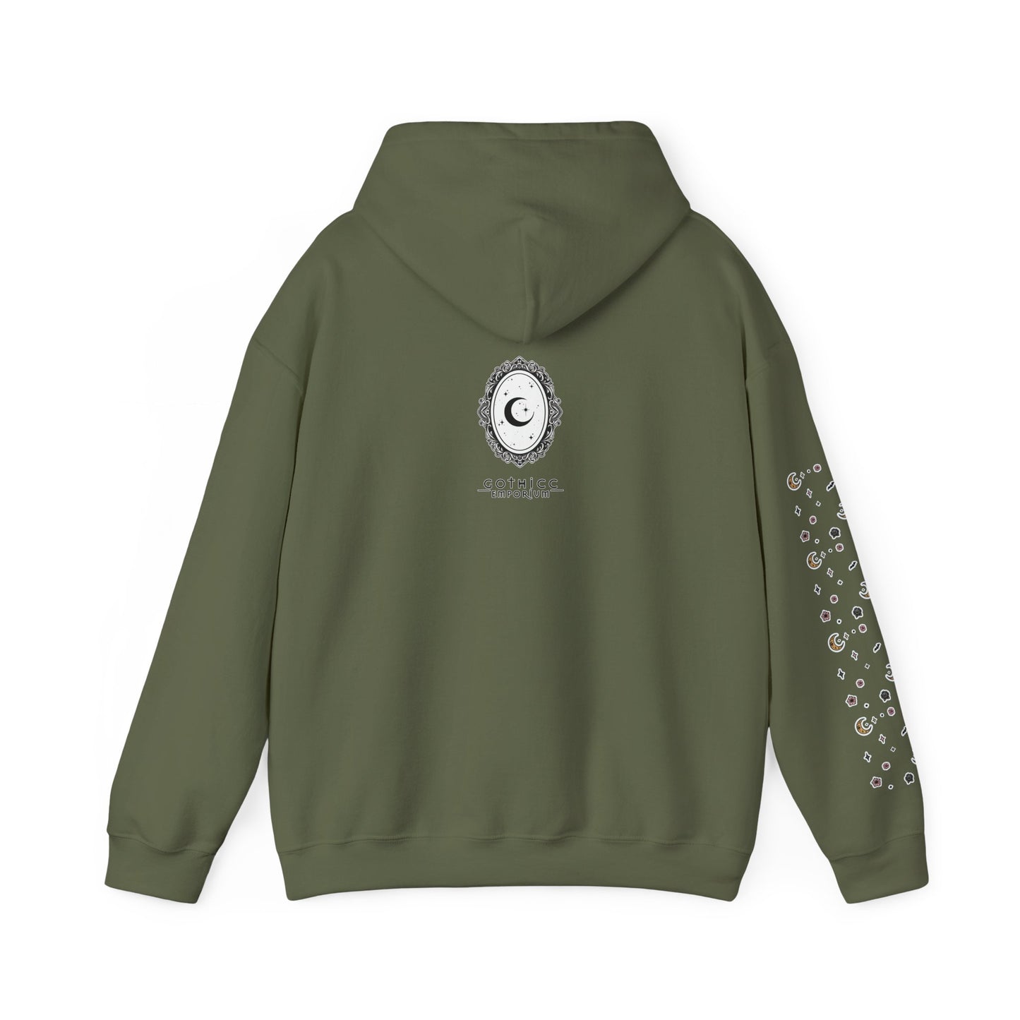 🕸️“Soft Goth” Unisex Heavy Blend™ Hooded Sweatshirt — dreamy, deadly, and not here to be tamed 🖤🌙🕸️✨