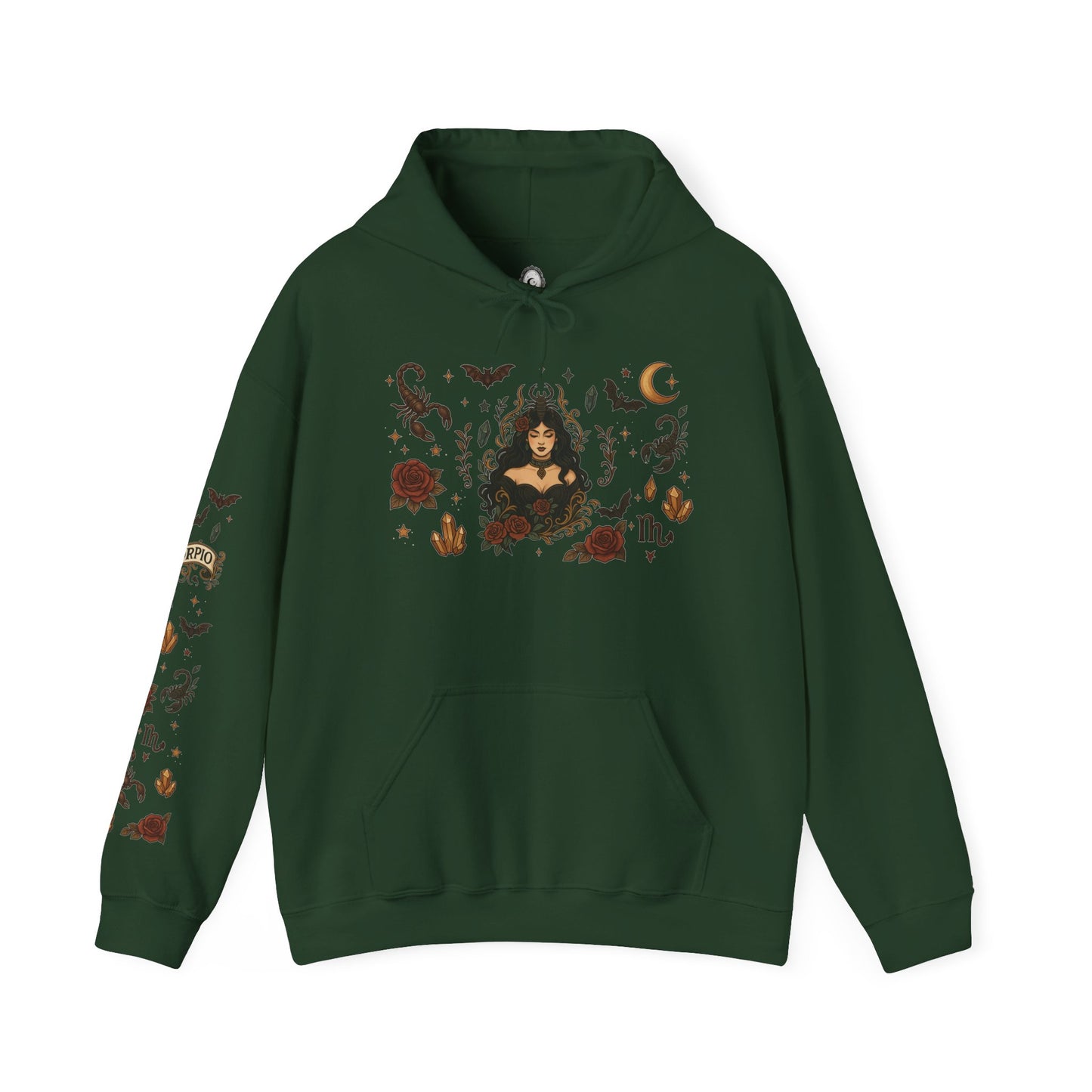 “Scorpio” Unisex Heavy Blend™ Hooded Sweatshirt — magnetic, mysterious, and deadly chic ♏🖤🦂