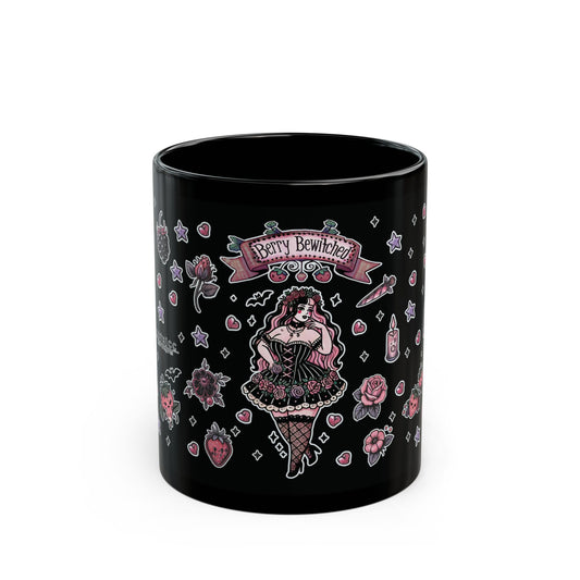 "Berry Bewitched" Black Mug (11oz, 15oz)